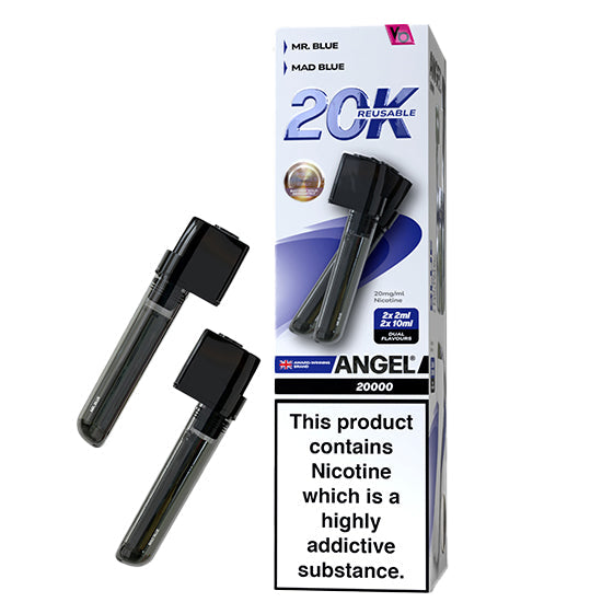 Vapes Bars Angel 20K Prefilled Vape Pods + Refill Container - Blue Edition