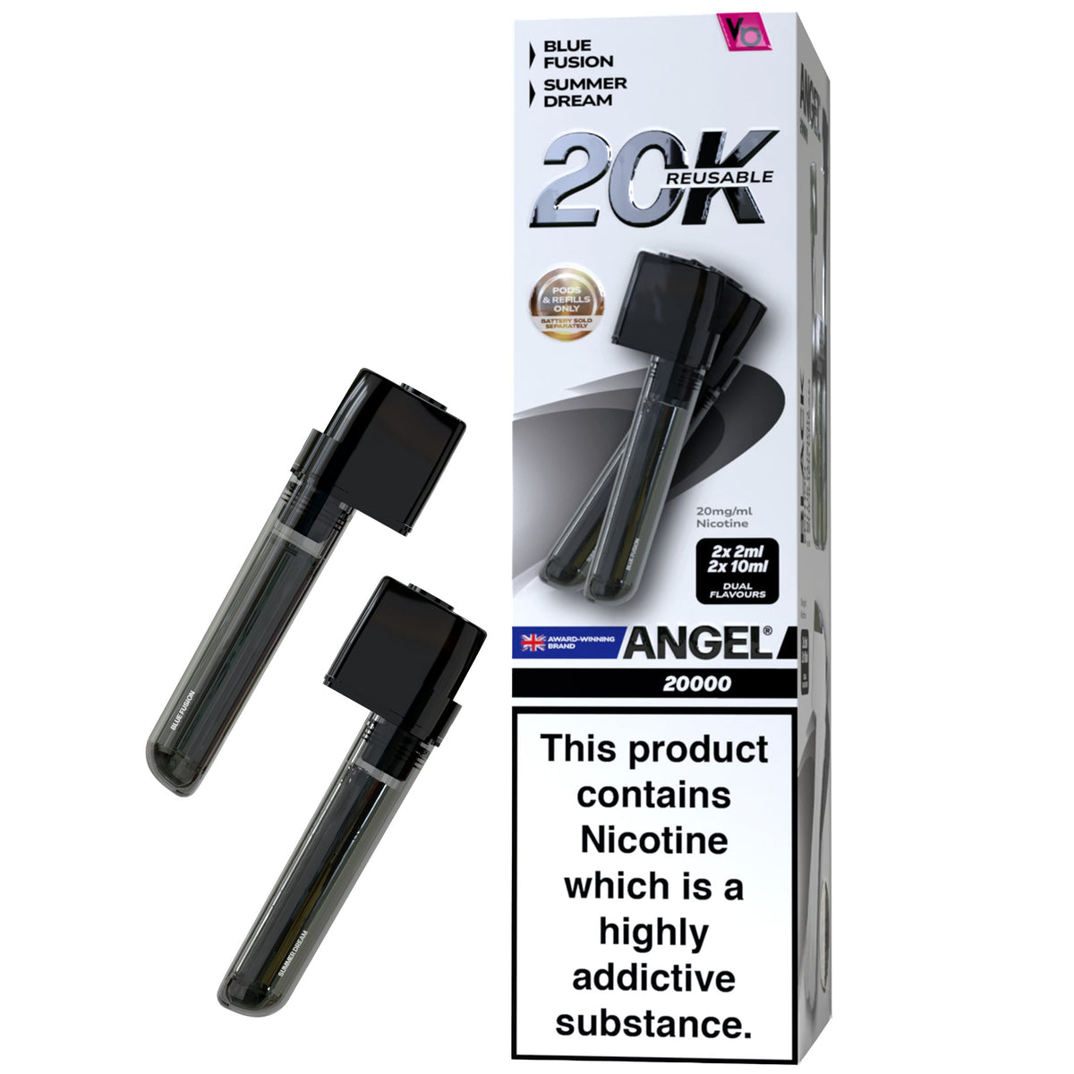 Vapes Bars Angel 20K Prefilled Vape Pods + Refill Container