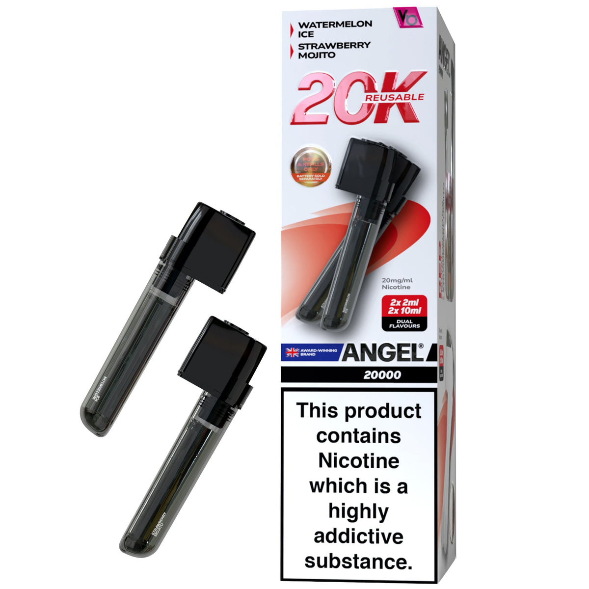 Vapes Bars Angel 20K Prefilled Vape Pods + Refill Container