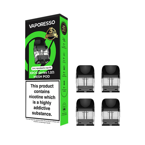 Vaporesso Xros Series Corex 3.0 Pods Tech Version 4pcs - 1.2ohm Mesh Pod