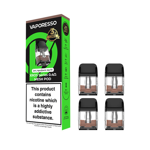 Vaporesso Xros Series Corex 3.0 Pods Tech Version 4pcs - 0.4ohm Mesh Pod