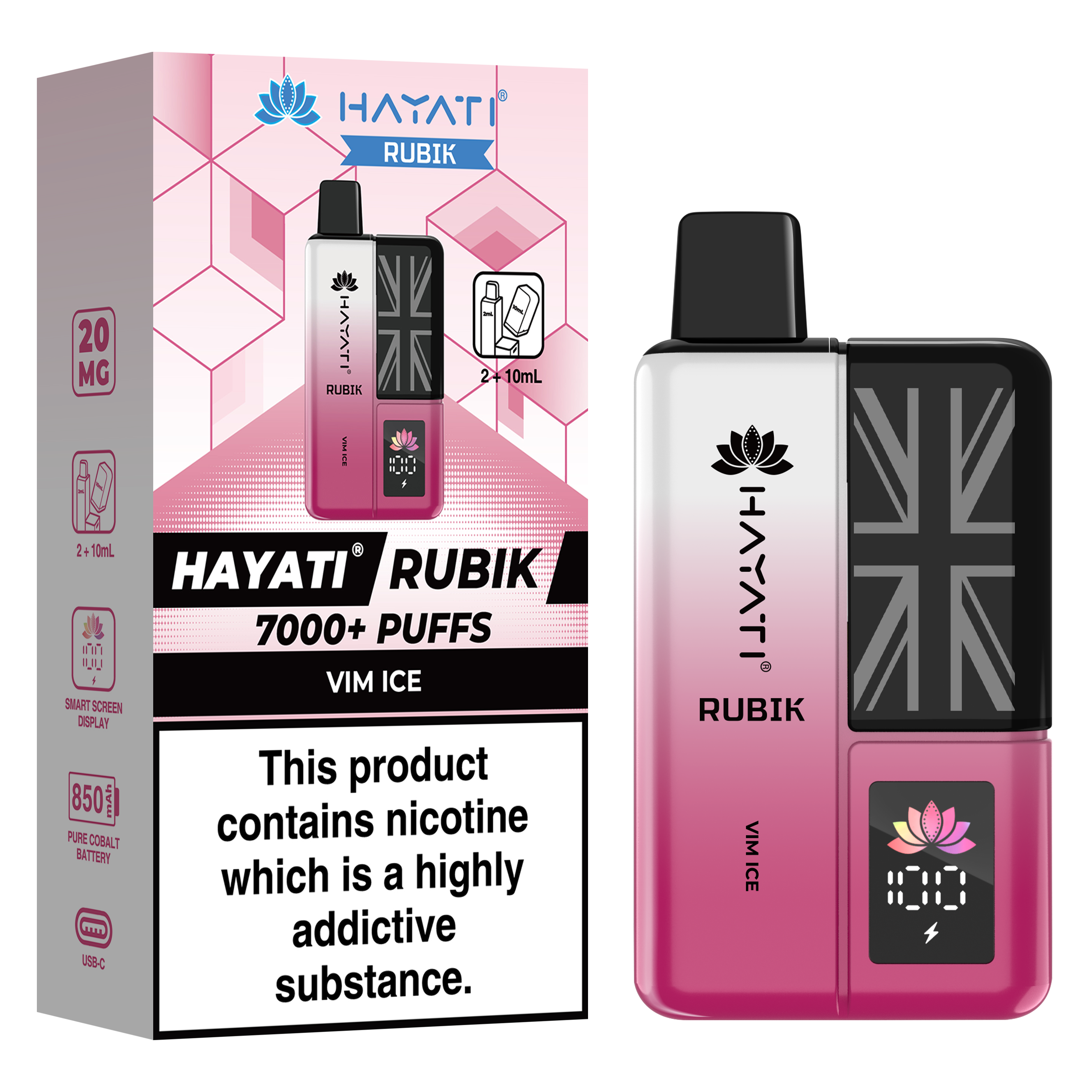 Hayati Rubik 7000+ Puff Prefilled Vape Kit