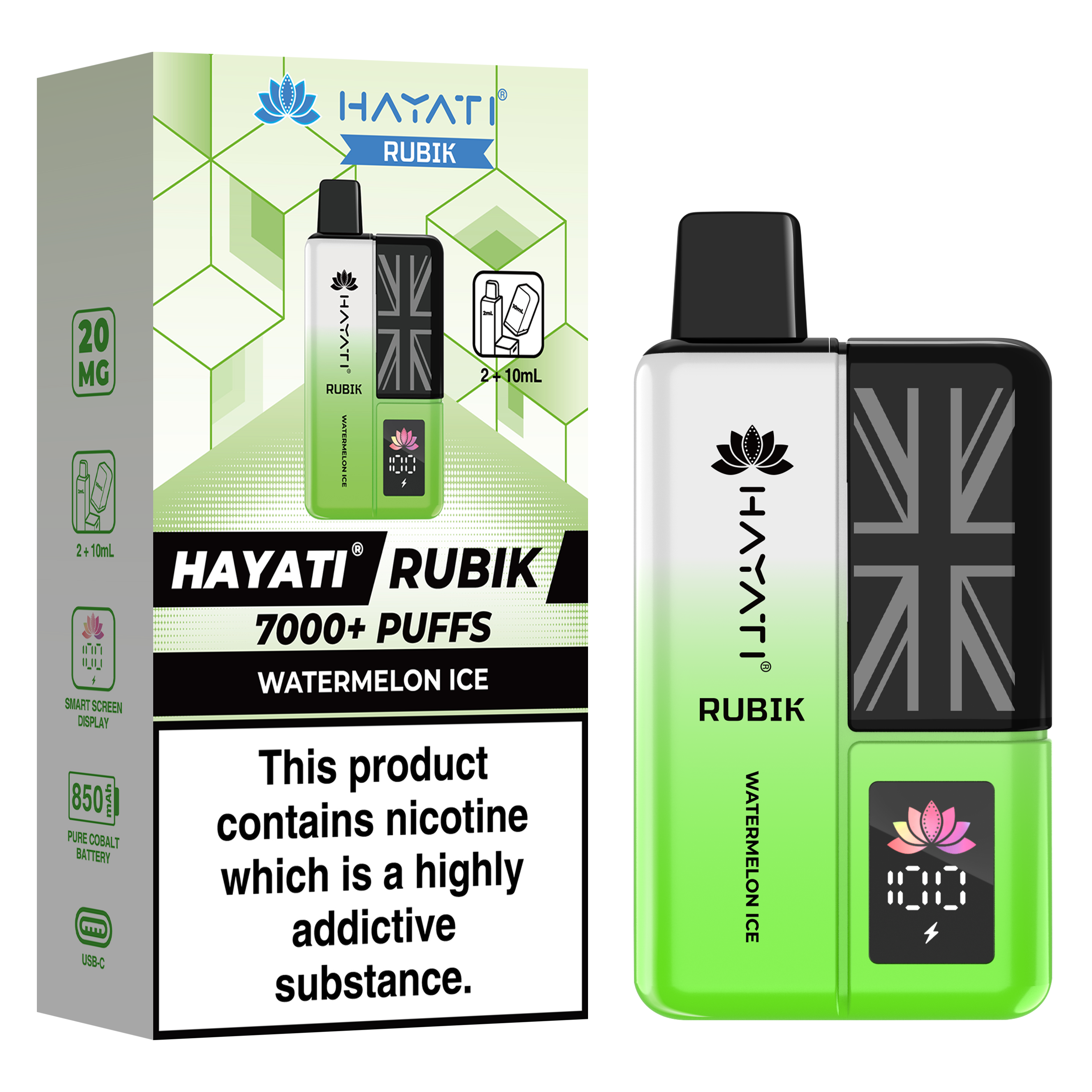 Hayati Rubik 7000+ Puff Prefilled Vape Kit