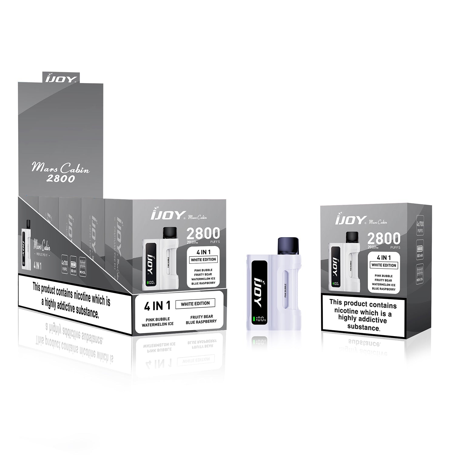 IJOY Mars Cabin 2800 Disposable Vape Device - White Edition Pack