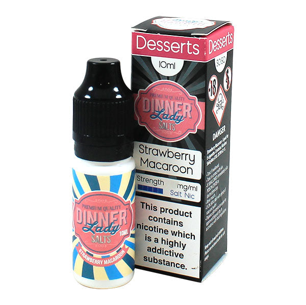Dinner Lady Nic Salt Strawberry Macaroon 10ml E-Liquid