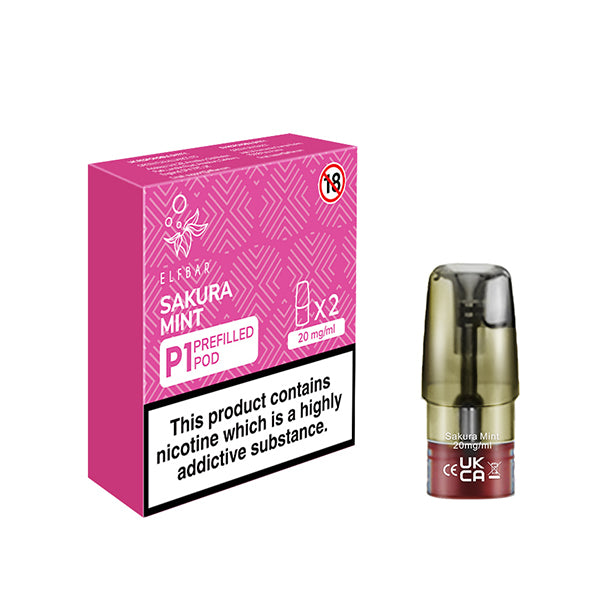 Elf Bar Mate500 P1 Prefilled Pods 2 Pack Sakura Mint