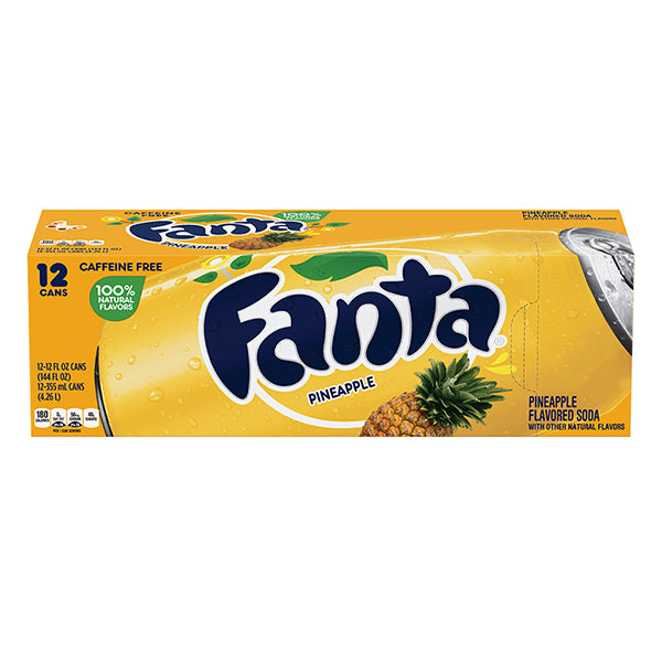 Fanta Pineapple 12 pack cans 355ml (Shipping Restricted)