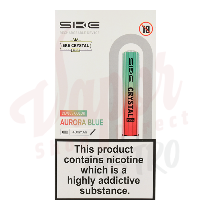 SKE Crystal Plus Rechargeable Vape Kit - Aurora Blue