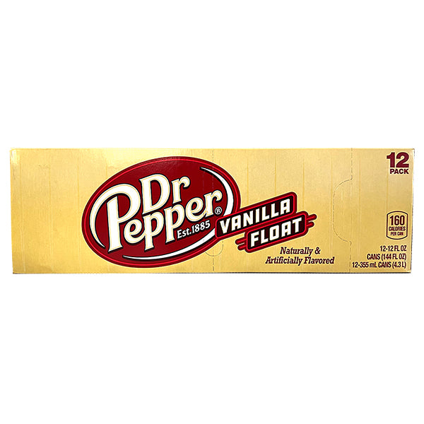 Dr Pepper Vanilla Float - 12fl.oz 355ml 12-Pack (Shipping Restricted)