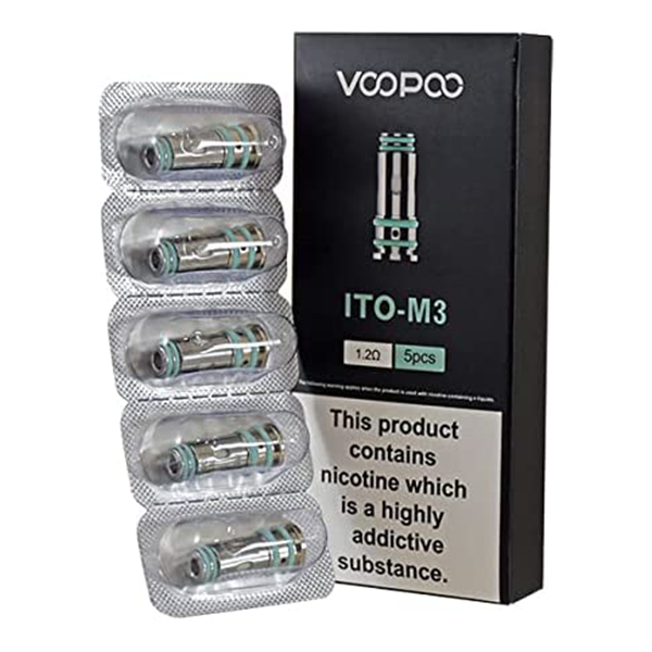 Voopoo ITO Replacement Coils (5pcs) ITO-M3 1.2ohm (8-12w)