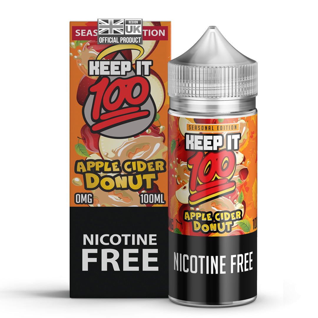 Keep it 100 Apple Cider Donut 0mg 100ml Shortfill E-Liquid