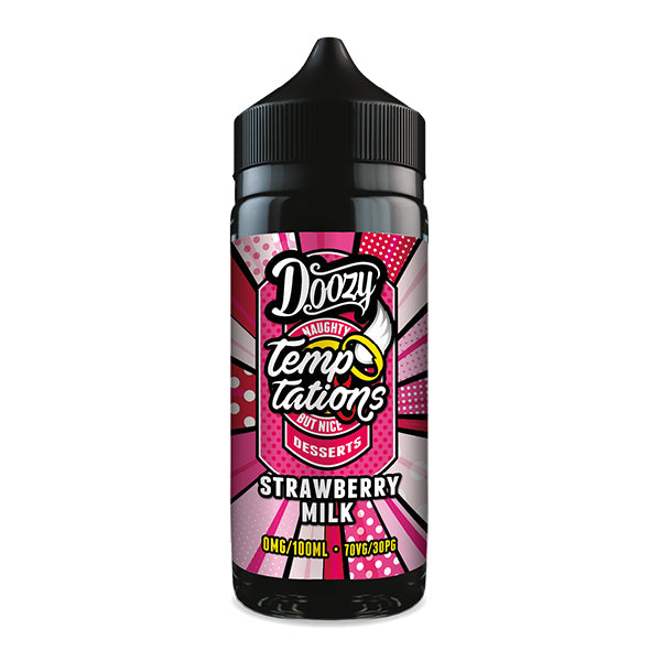Doozy Temptations Strawberry Milk E-Liquid 100ml Shortfill