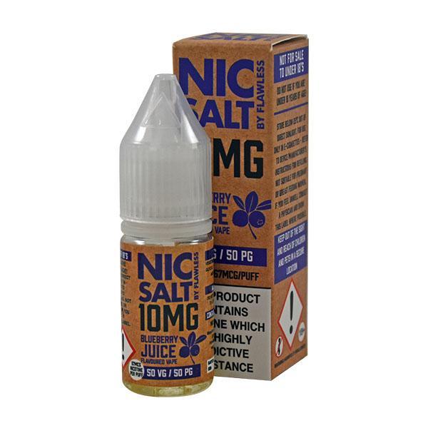 Flawless Blueberry Juice 10ml Nic Salt E-Liquid - 10mg