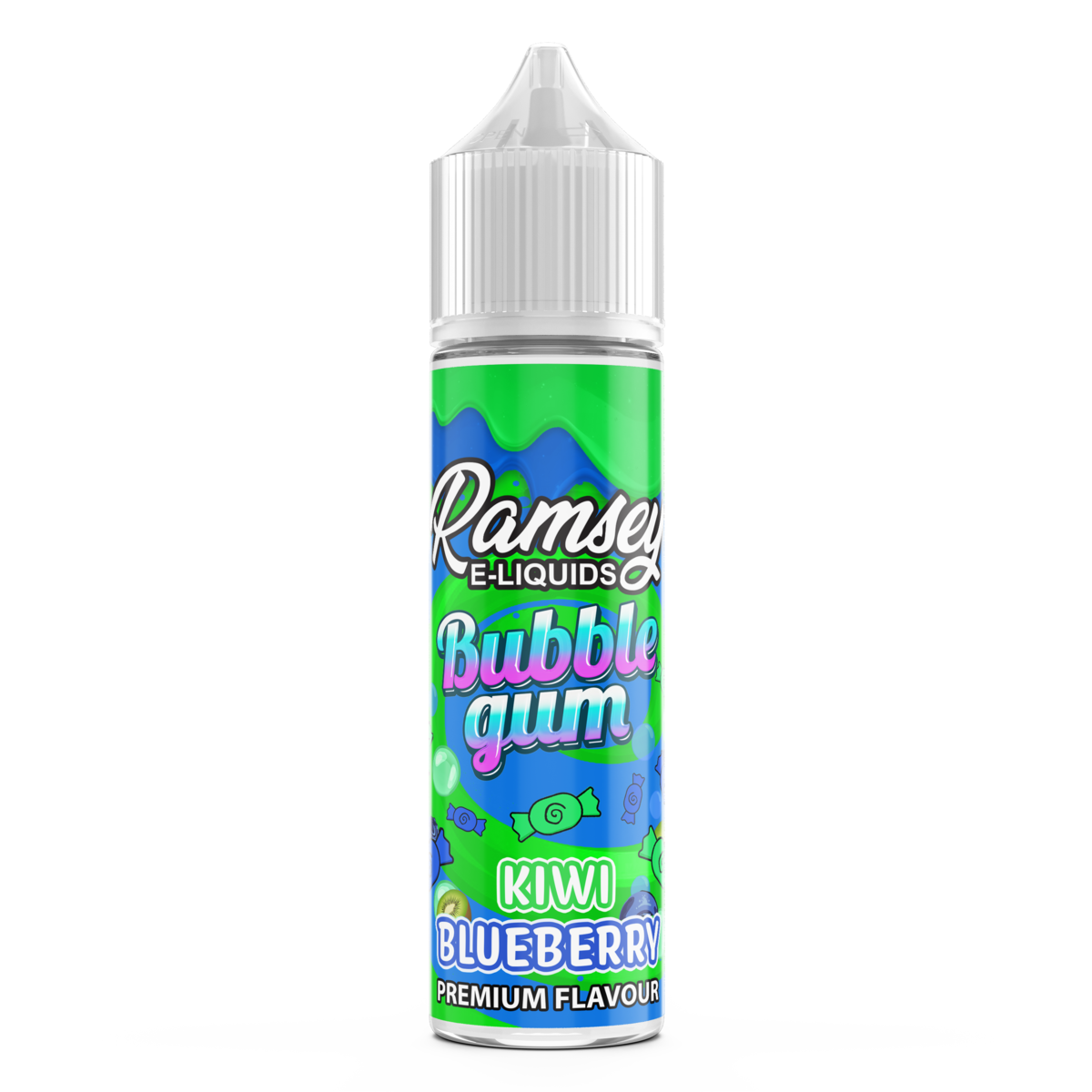 Kiwi Blueberry E-Liquid by Ramsey E-Liquids - Shortfills UK