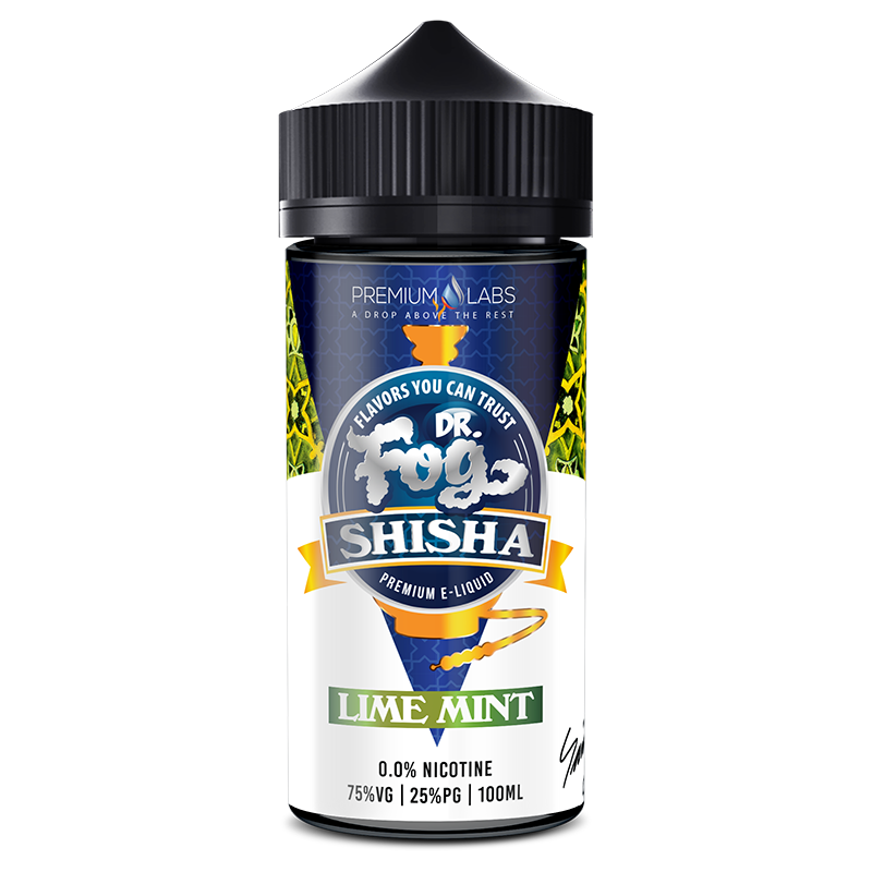 Dr Fog Shisha: Lime Mint 0mg Shortfill E-Liquid