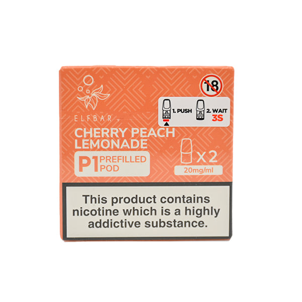 Elf Bar Mate500 P1 Prefilled Pods 2 Pack Cherry Peach Lemonade