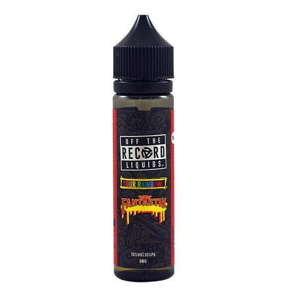 OFF THE RECORD ELIQUID BY DADDY'S VAPOR - CAPTAIN FANTASTIK SOUR RAINBOW 0MG 50ML Shortfill