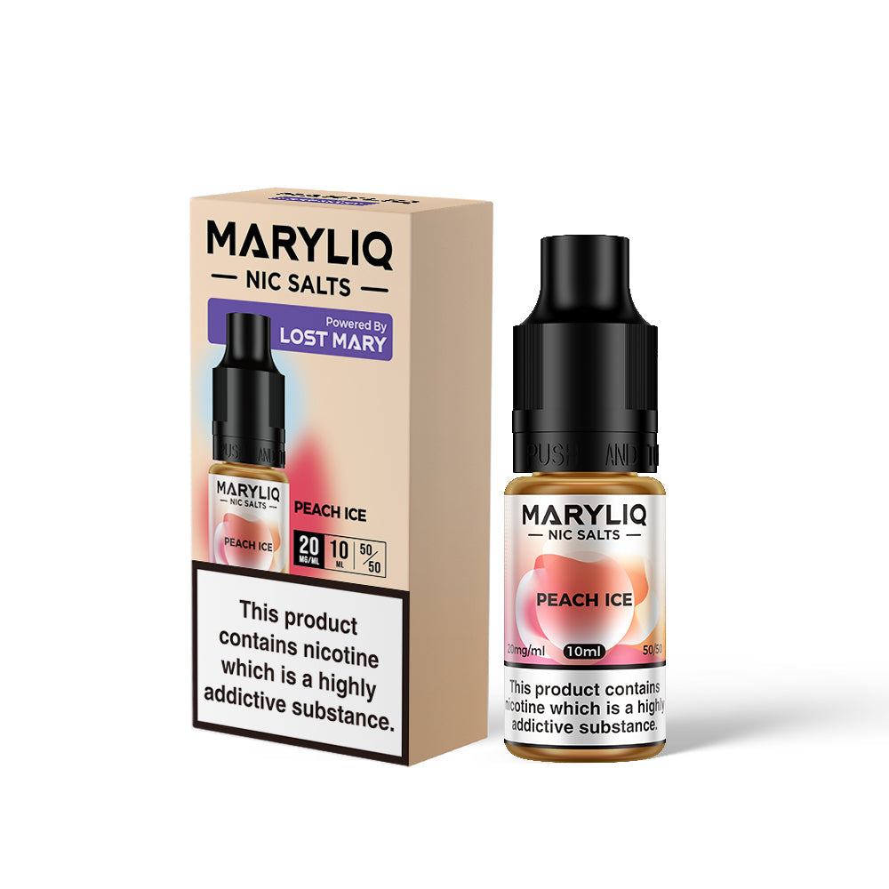Maryliq Nic Salt by Lost Mary 10ml 10mg/20mg - Peach Ice
