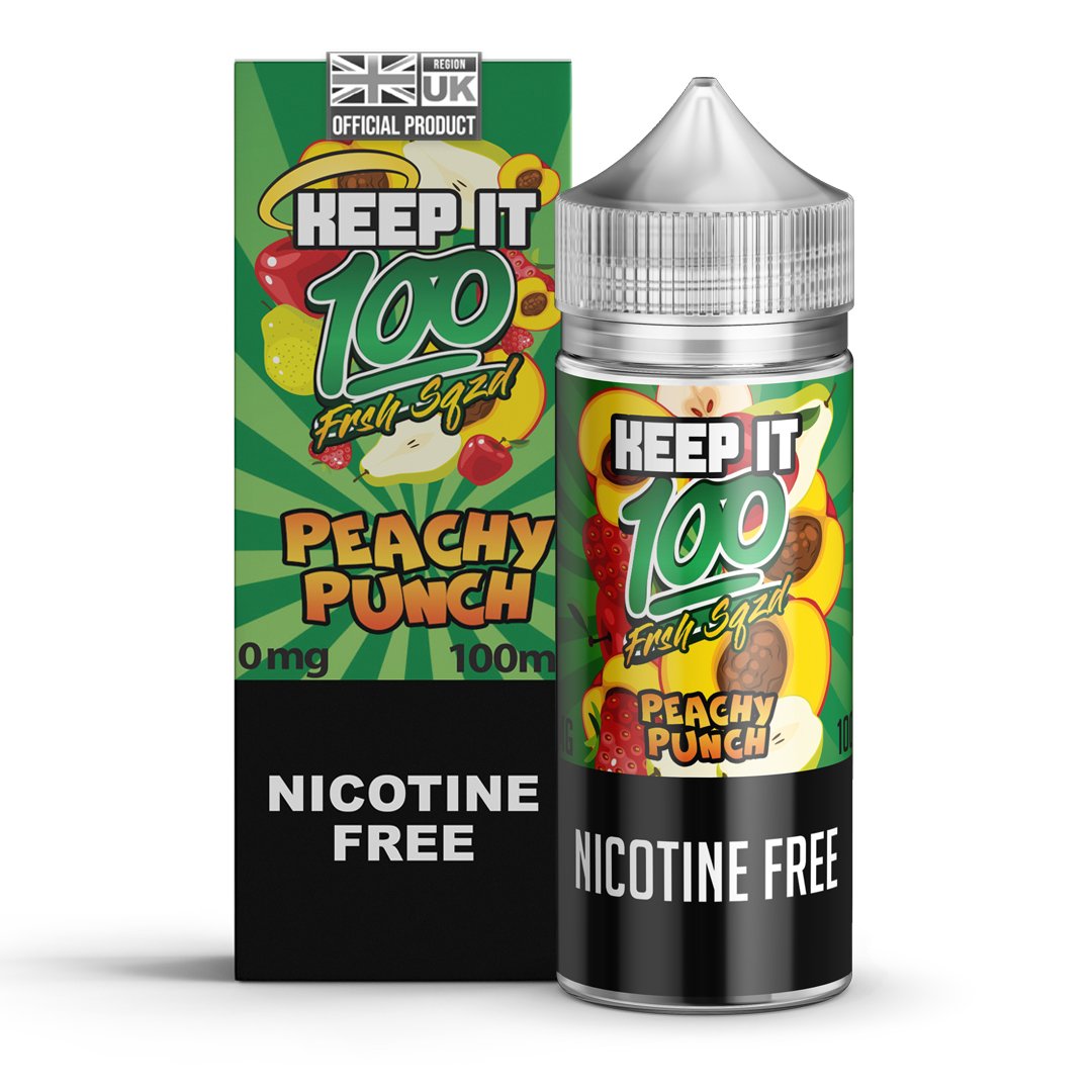 Keep it 100 Peachy Punch 0mg 100ml Shortfill E-Liquid