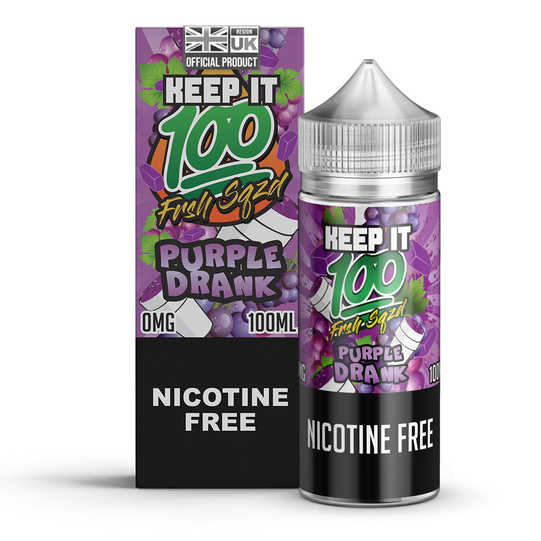 Keep It 100 Purple Drank E-Liquid 0mg 100ml Shortfill