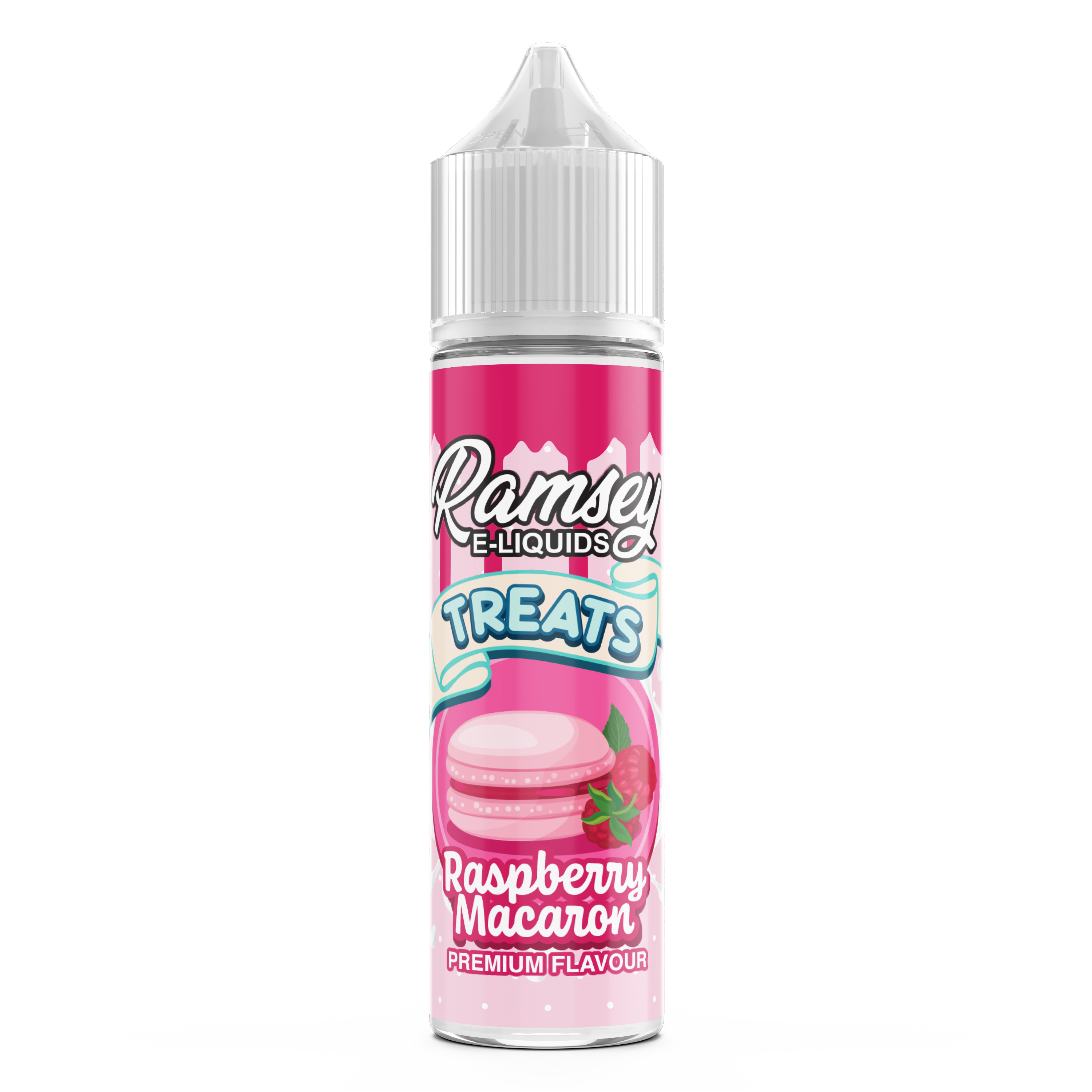 Ramsey E-Liquids Treats Raspberry Macaroon 0mg 50ml Shortfill E-Liquid