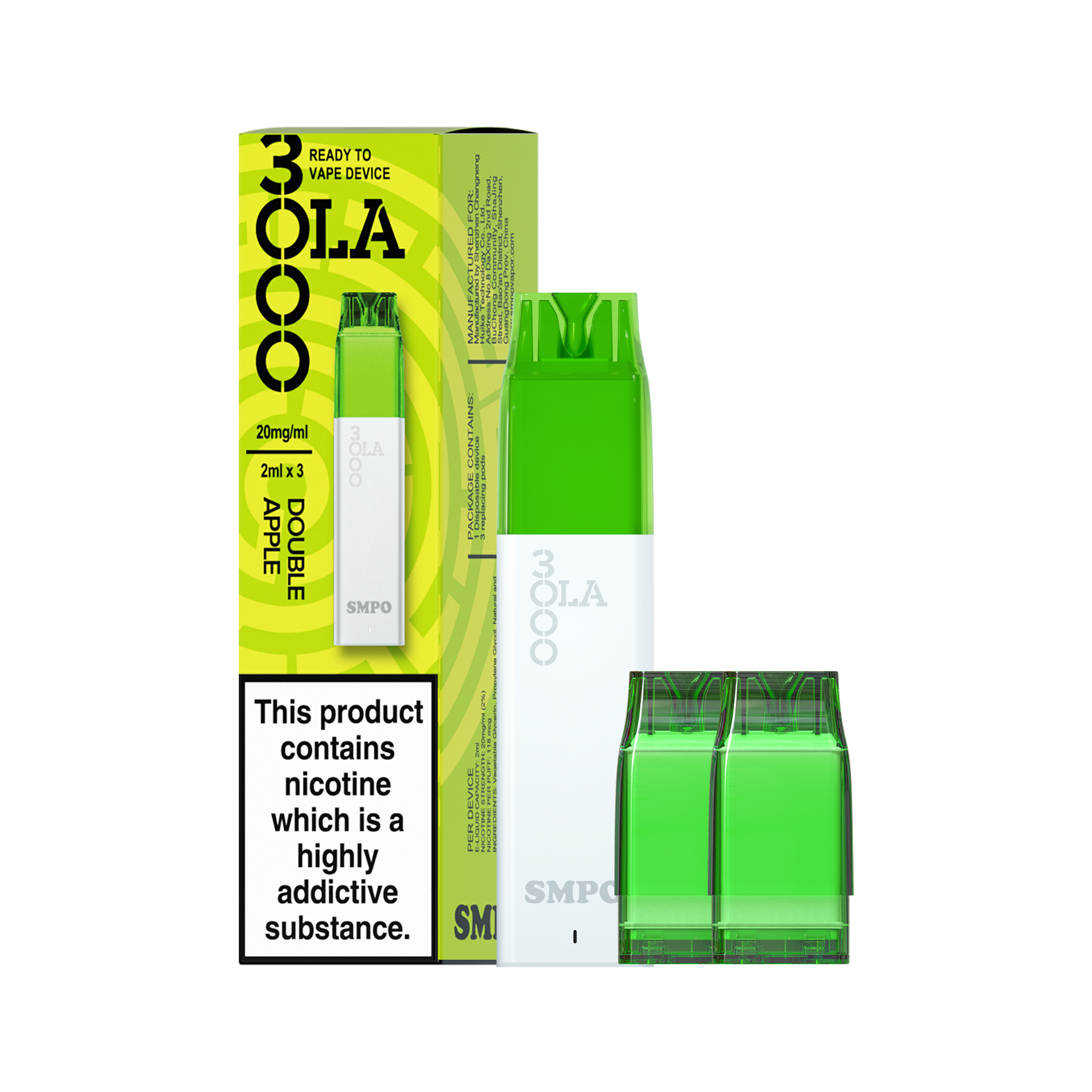 SMPO OLA 3000 Pod Disposable Double Apple