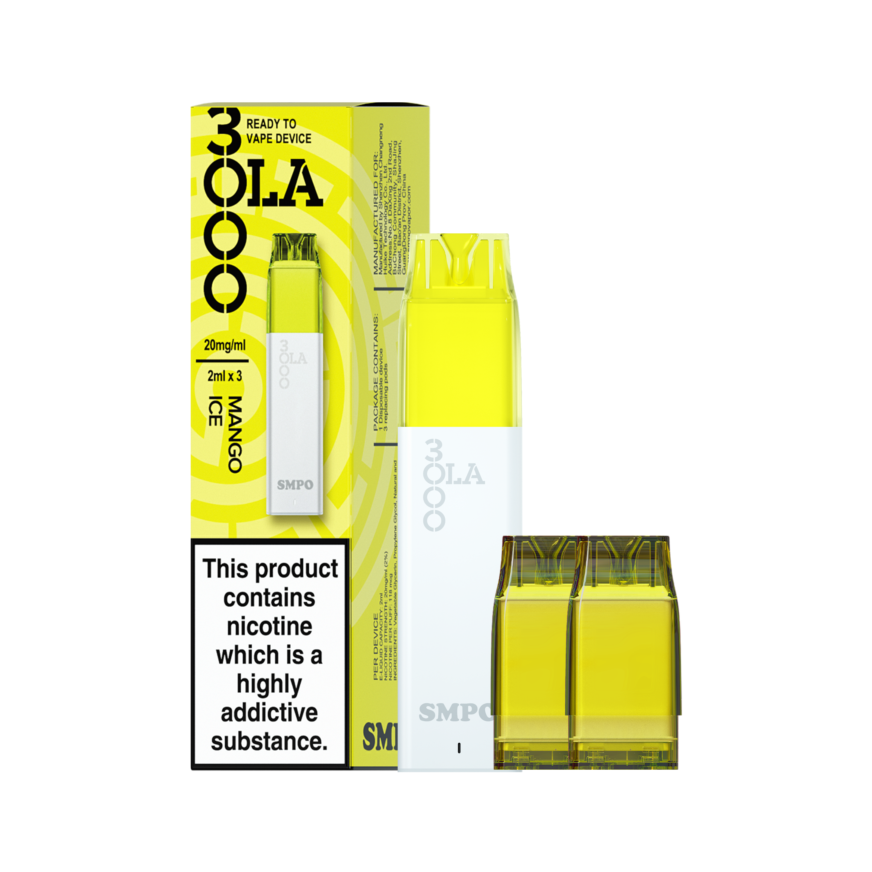 SMPO OLA 3000 Pod Disposable Mango Ice