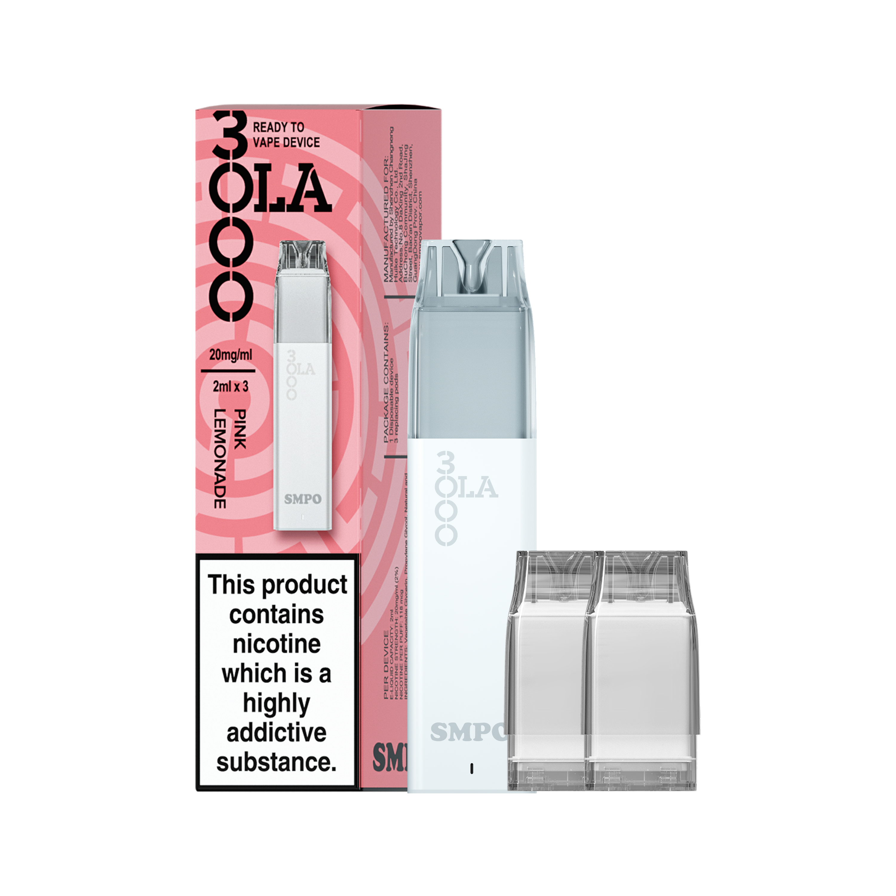 SMPO OLA 3000 Pod Disposable Pink Lemonade