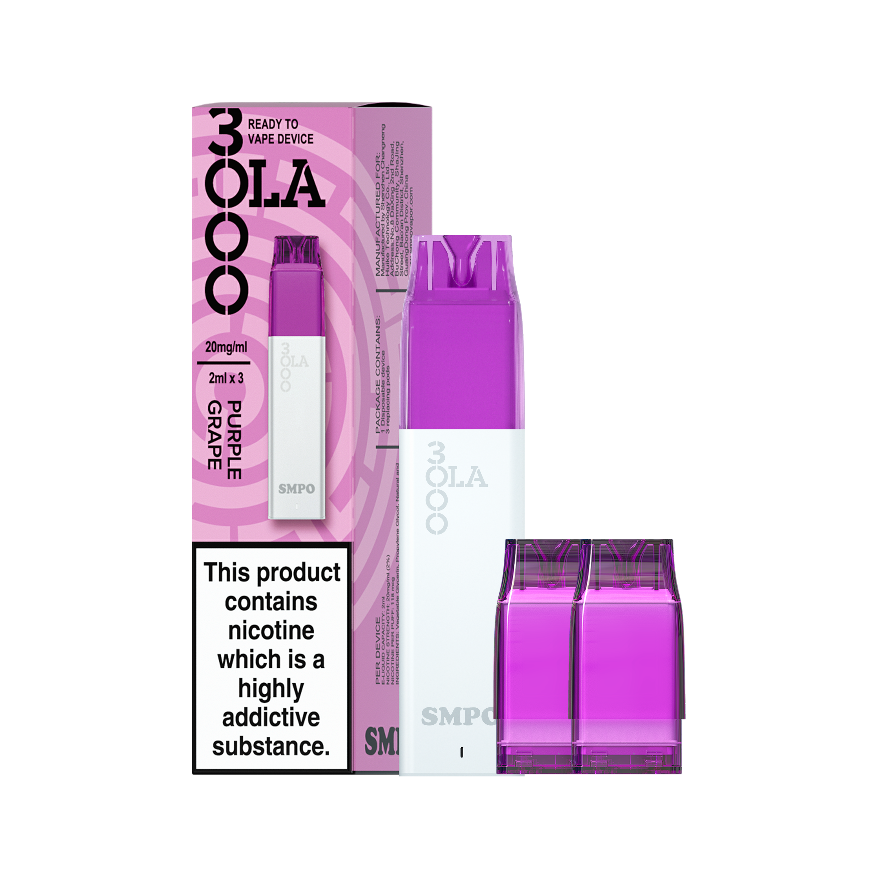SMPO OLA 3000 Pod Disposable Purple Grape