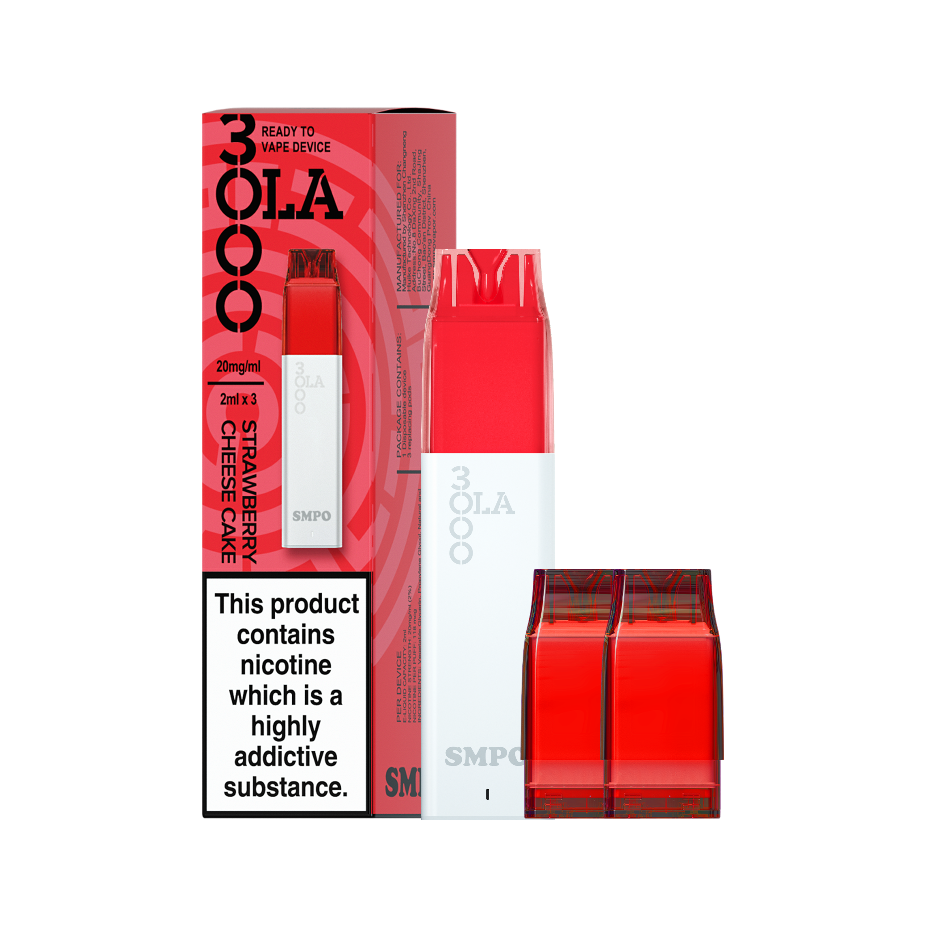 SMPO OLA 3000 Pod Disposable Strawberry Cheese cake