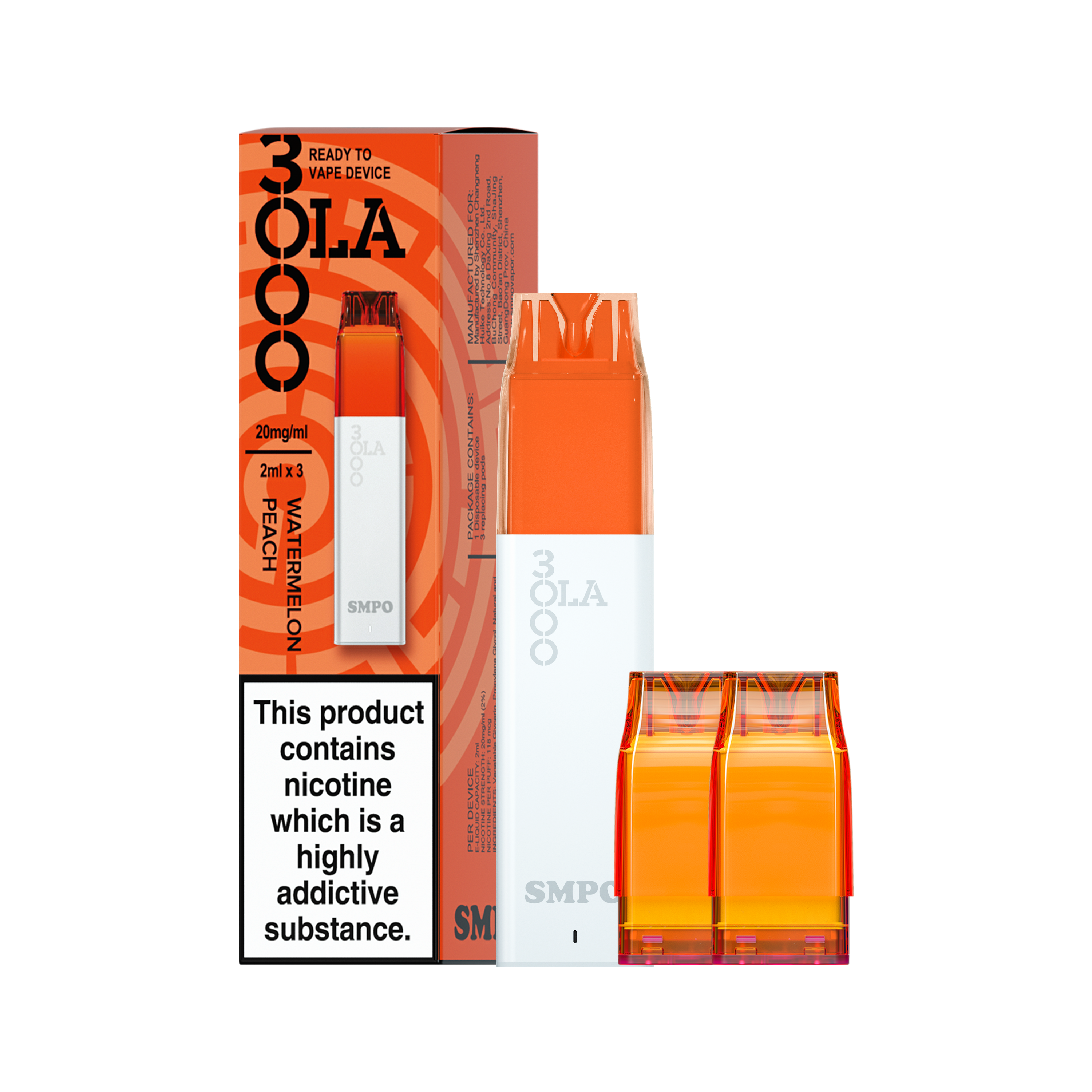 SMPO OLA 3000 Pod Disposable Watermelon Peach