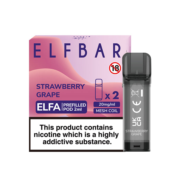 Elf Bar Elfa Prefilled Pods 2pcs Strawberry Grape