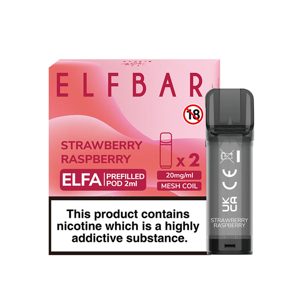 Elf Bar Elfa Prefilled Pods 2pcs Strawberry Raspberry