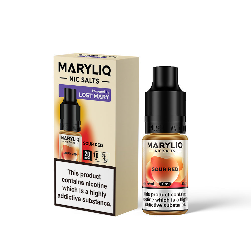 Maryliq Nic Salt by Lost Mary 10ml 10mg/20mg - Sour Red