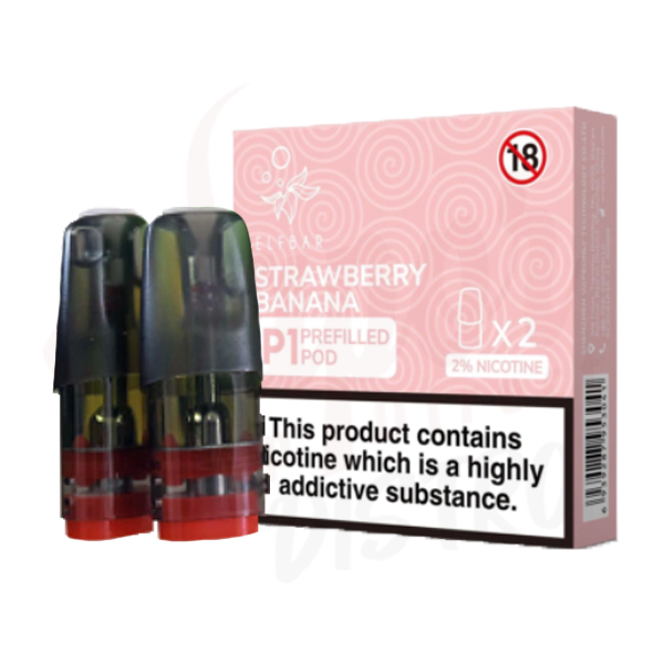 Elf Bar Mate500 P1 Prefilled Pods 2 Pack - Strawberry Banana