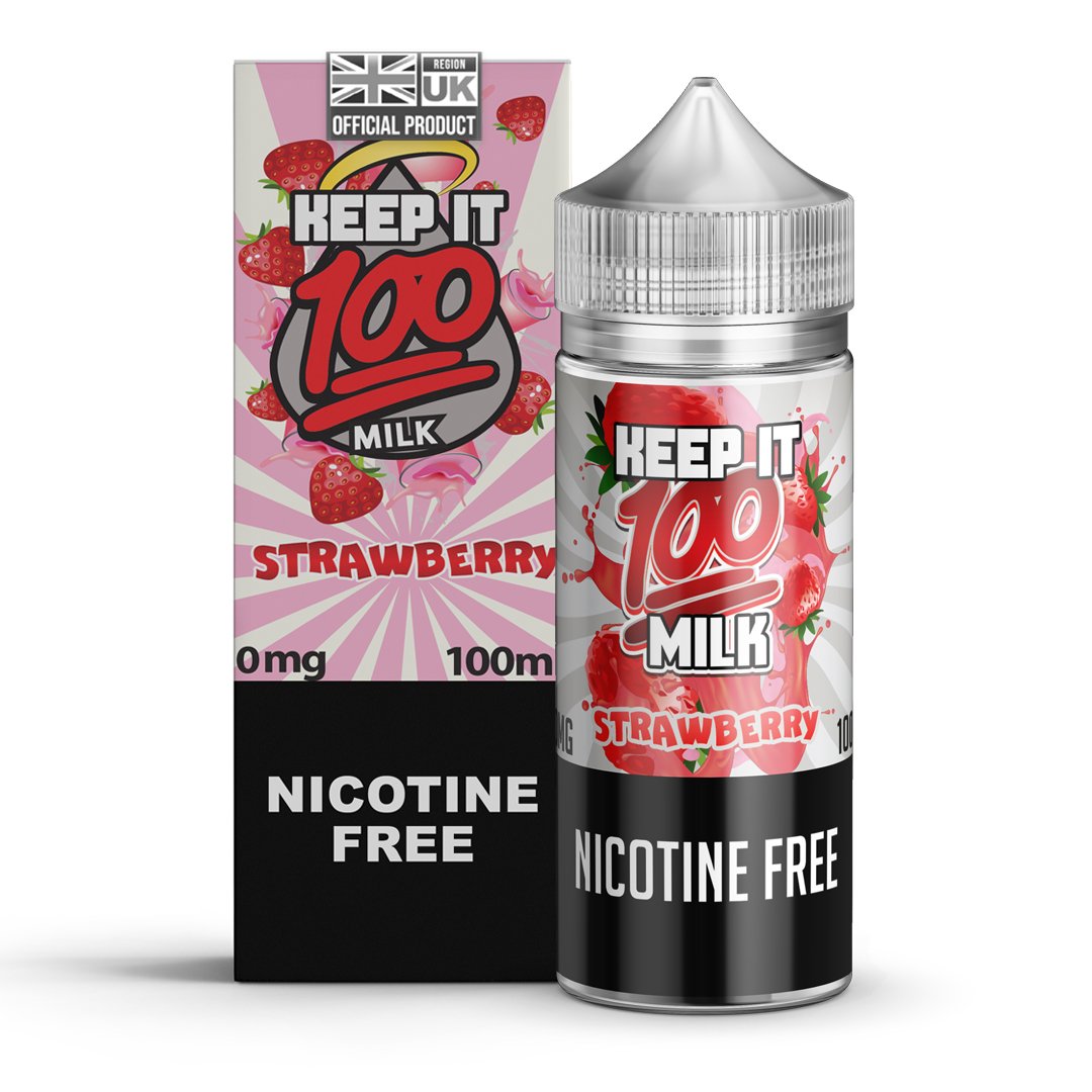 Keep it 100 Strawberry Milk 0mg 100ml Shortfill E-Liquid