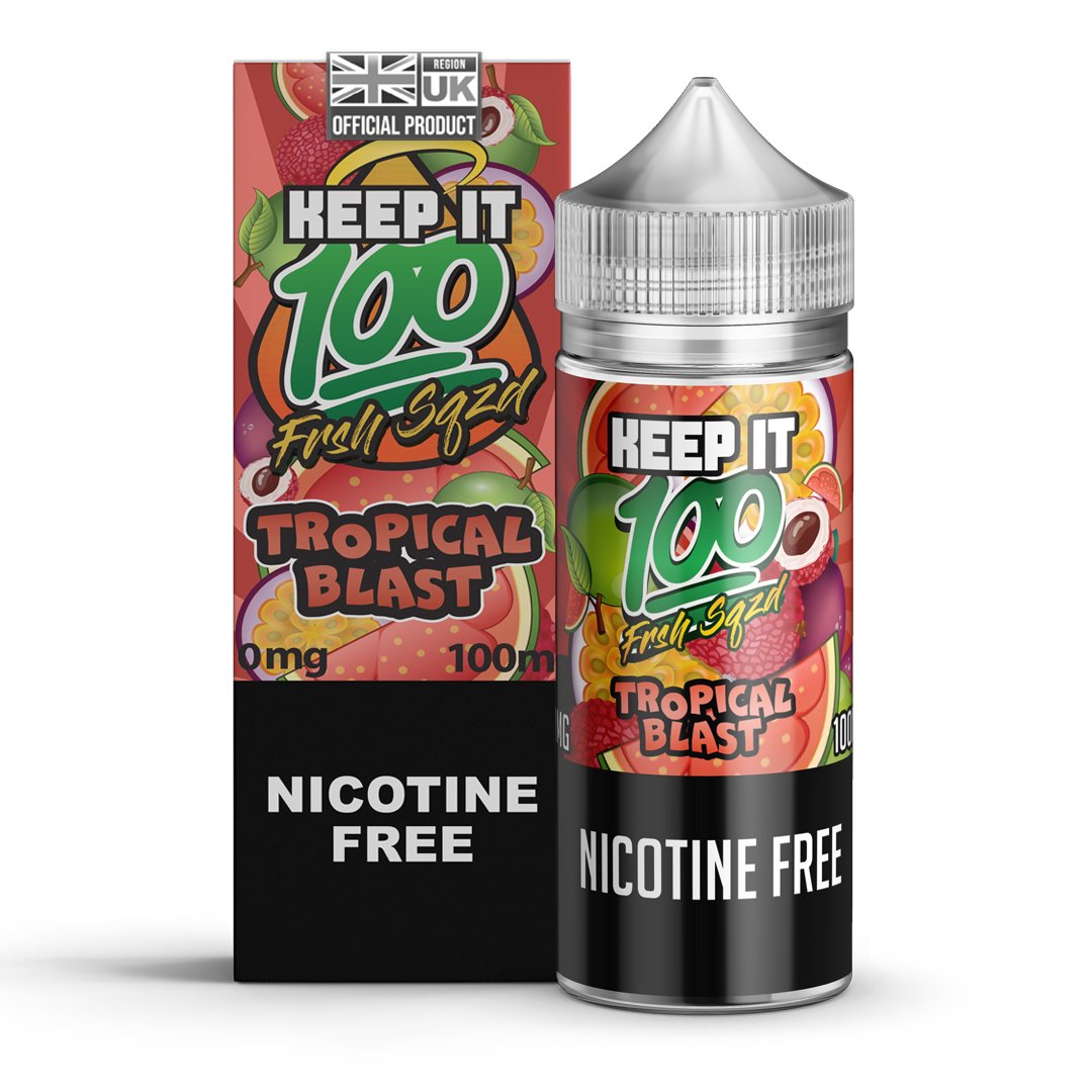 Keep it 100 Frsh Sqzd Tropical Blast 0mg 100ml Shortfill E-Liquid