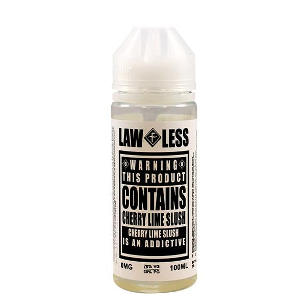 Warning - Cherry Lime Slush E-Liquid by Law Less 100ml Shortfill