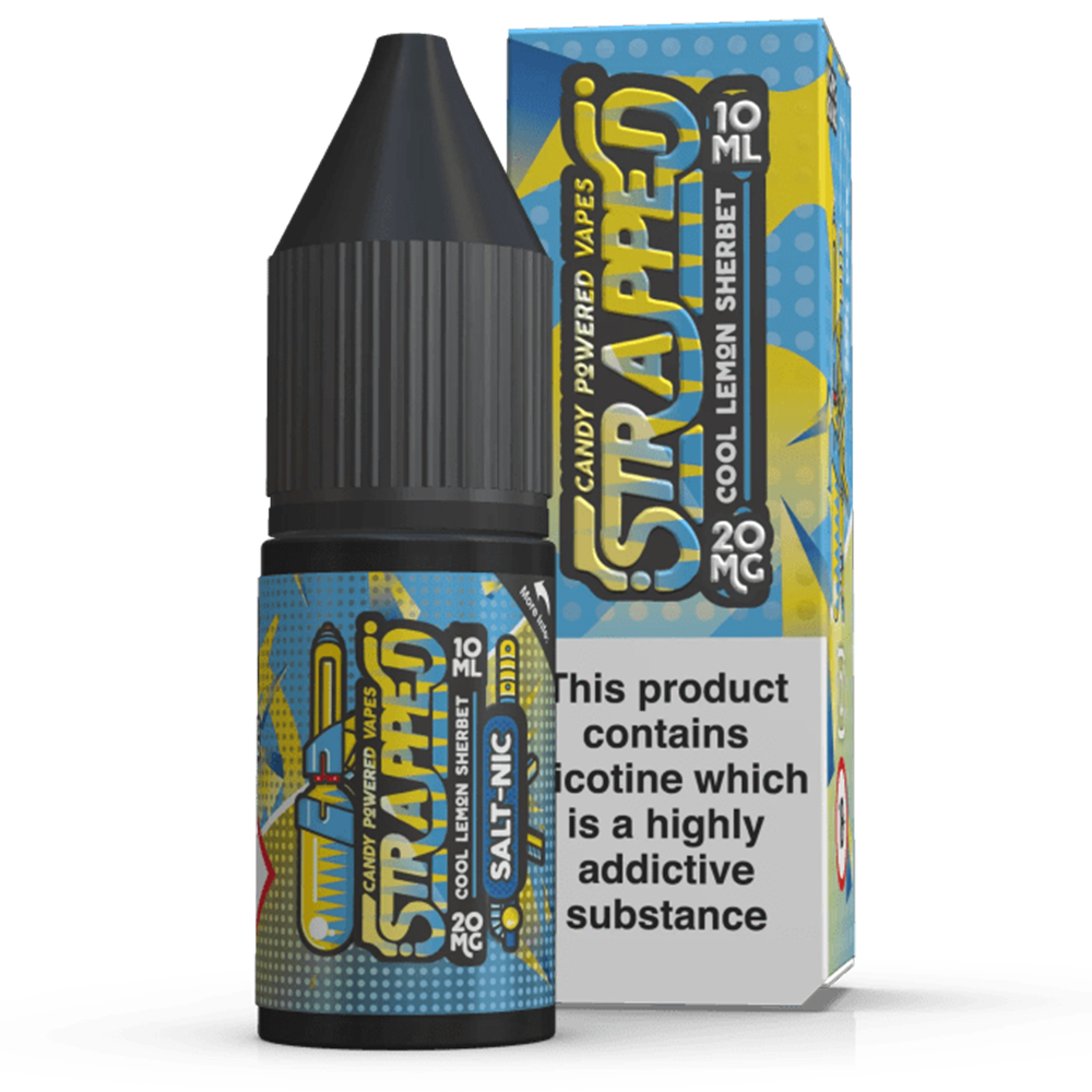 Strapped Cool Lemon Sherbet 10ml Nic Salt E-Liquid