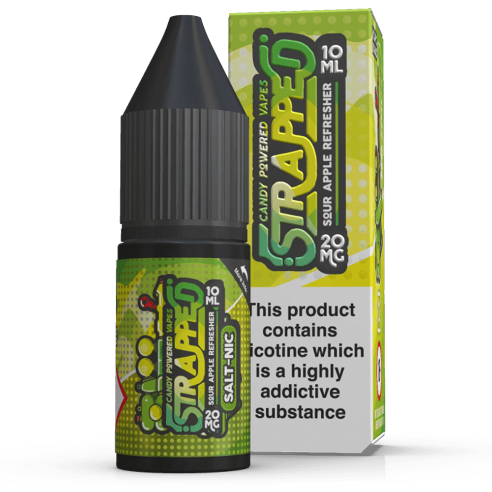 Strapped Sour Apple Refresher 10ml Nic Salt E-Liquid