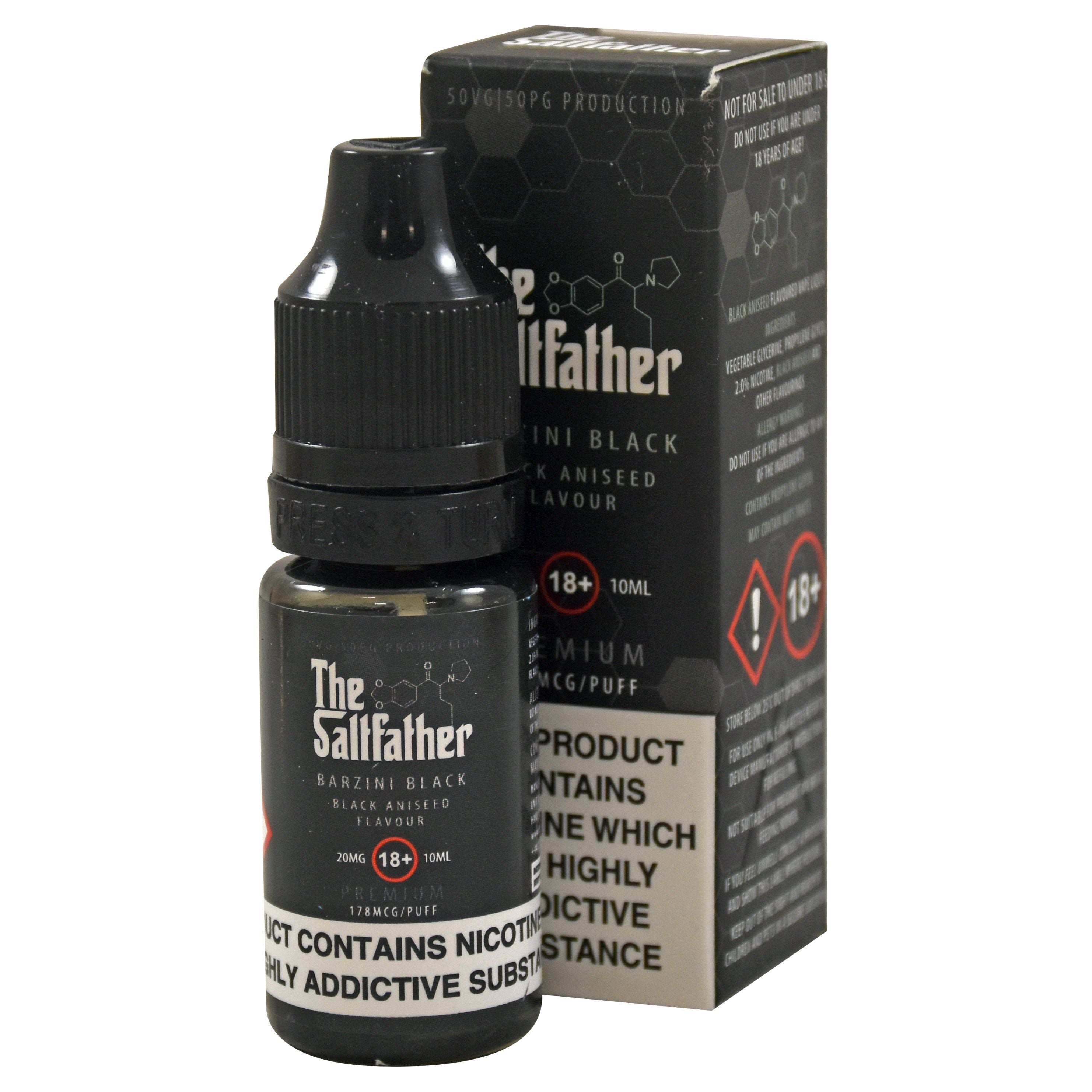 Flawless The Saltfather: Barzini Black - 20mg 10ml Nic Salt E-Liquid