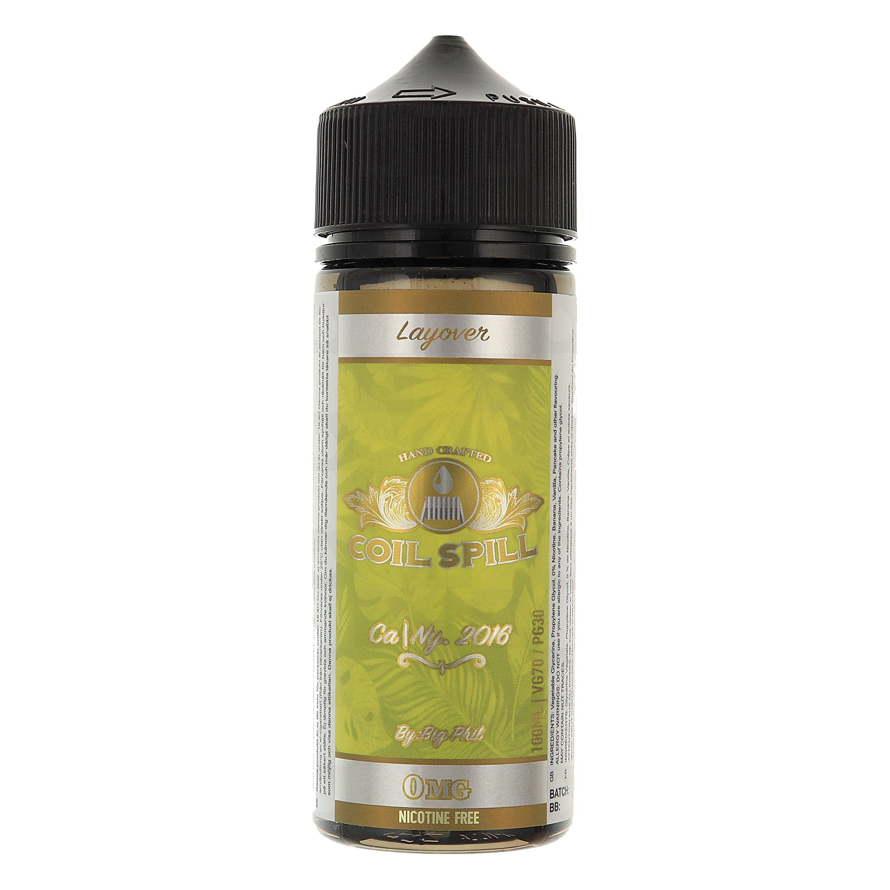 Coil Spill Layover 0mg 100ml Shortfill E-Liquid