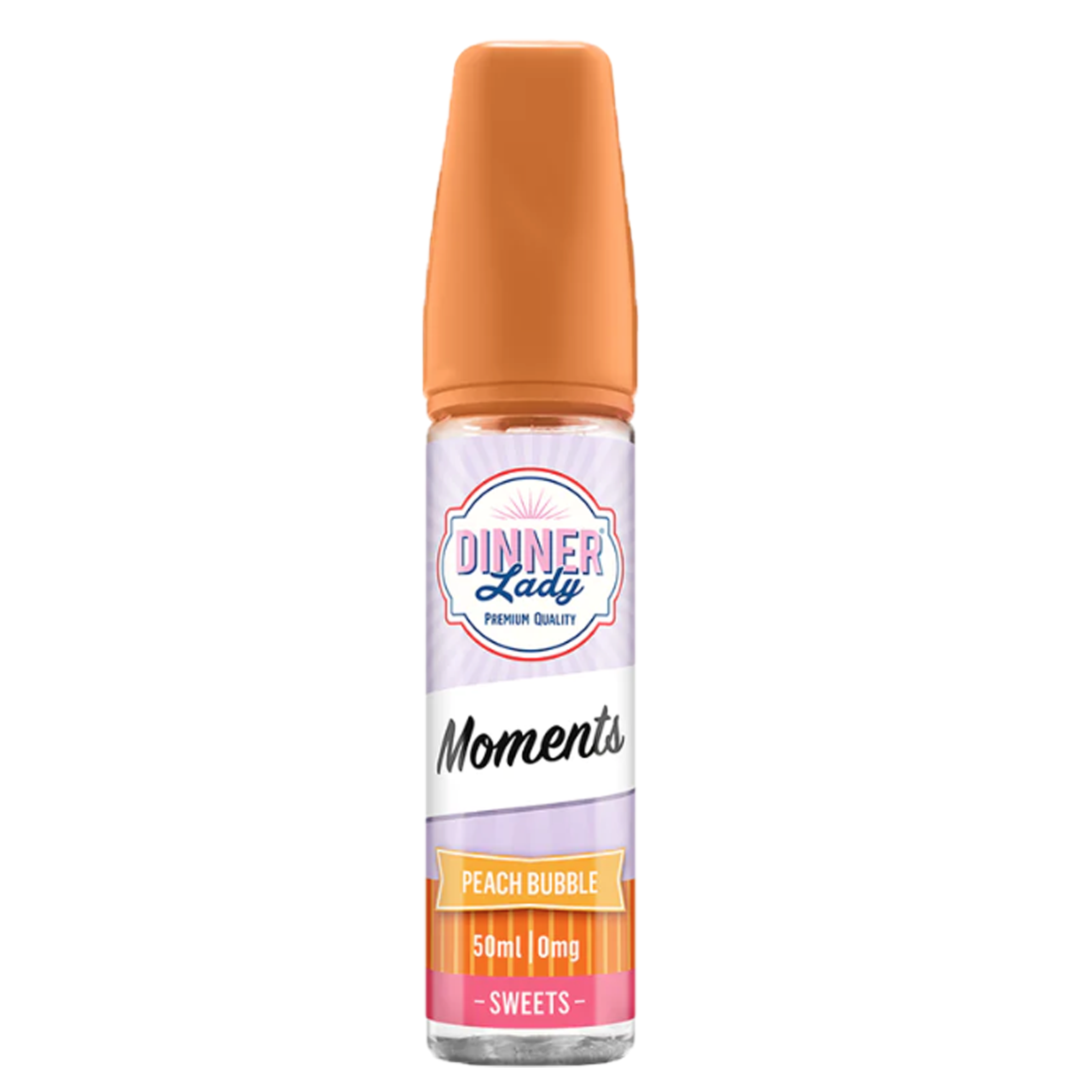 Dinner Lady Moments Peach Bubble 50ml Shortfill
