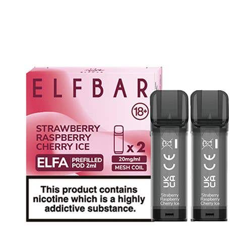 Elf Bar Elfa Prefilled Pods 2pcs Strawberry Raspberry Cherry Ice