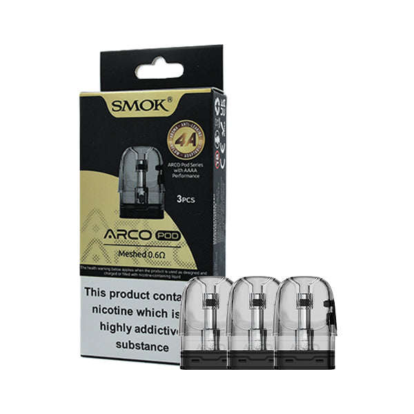 Smok ARCO Replacement Pods 2ml/3pack - Meshed 0.6ohm