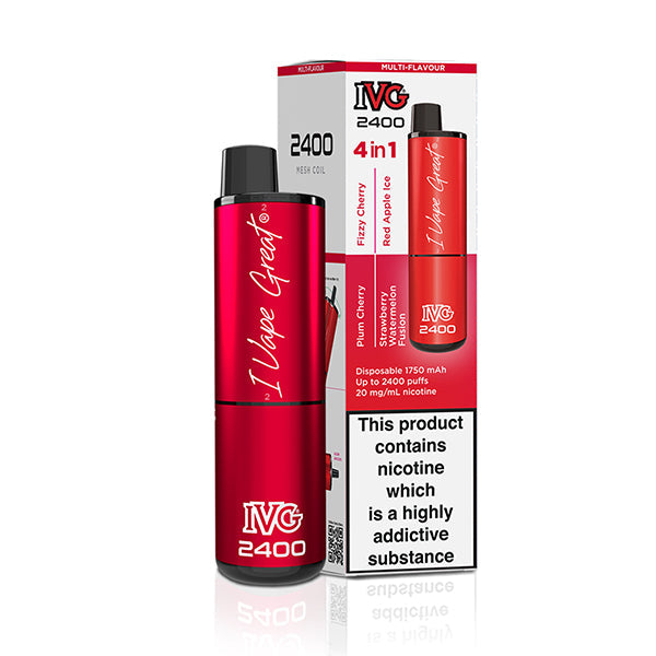 IVG 2400 Disposable Vape Device - Red Edition