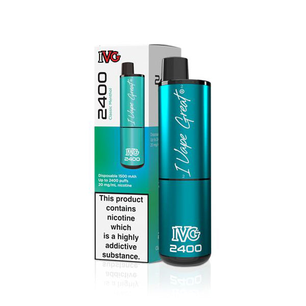 IVG 2400 Disposable Vape Device - Classic Menthol