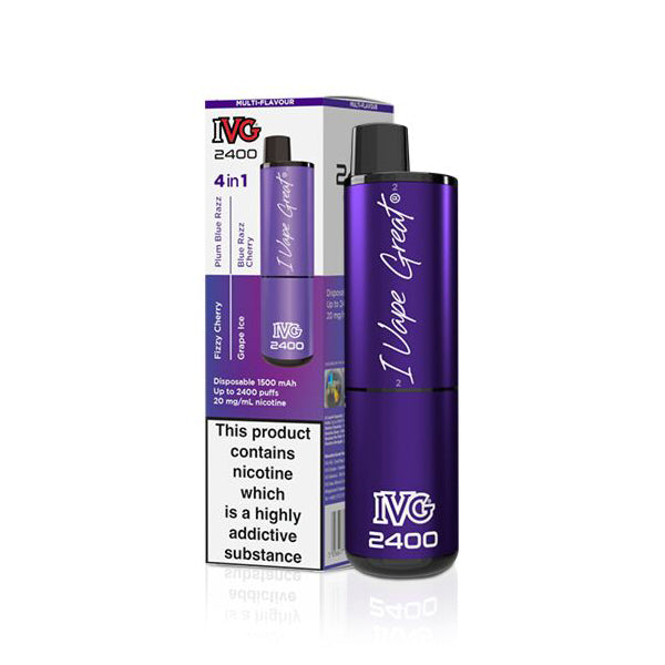 IVG 2400 Disposable Vape Device - Purple Edition