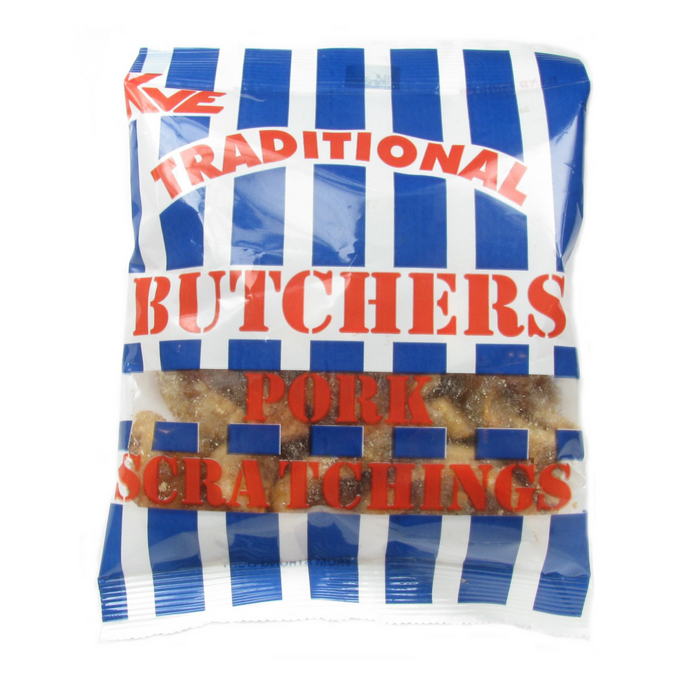 K.V.E Butchers Cards Pork Scratchings 15 x 100g