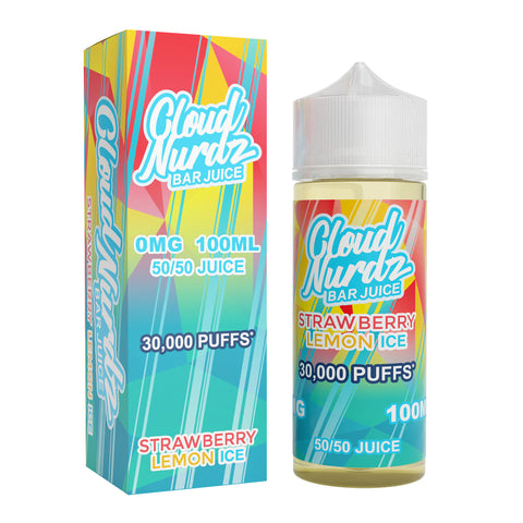 Cloud Nurdz Strawberry Lemon Iced 100ml Shortfill